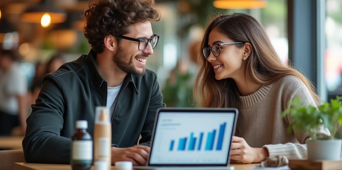 Responsable marketing et créatrice de contenu discutant d’une collaboration autour d’une table